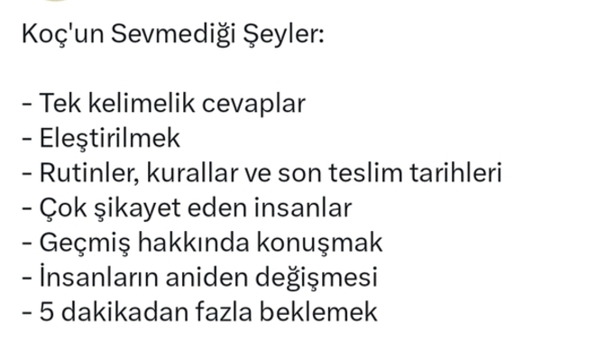 Burcunuzun sevmediği şeyleri öğrenmek ister misiniz?