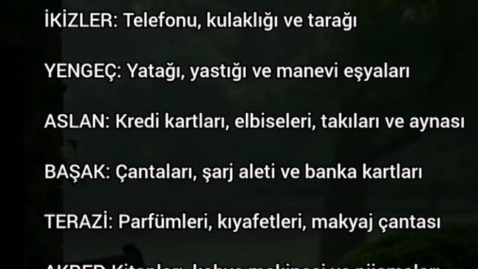 En sevdiğiniz eşyanız var mı?