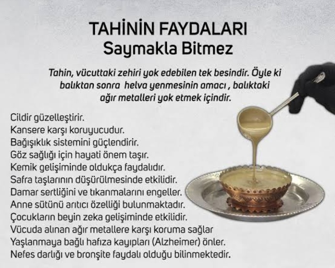 Özellikle kış aylarının yiyeceği olan ve faydaları saymakla bitmeyen tahini ne sıklıkla tüketiyor ve nerelerde kullanıyorsunuz?