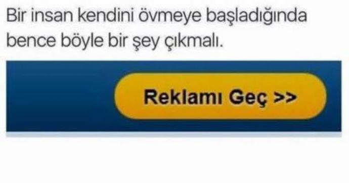 Kendini gömerken bile öven insanlar hakkında ne düşünüyorsunuz?
