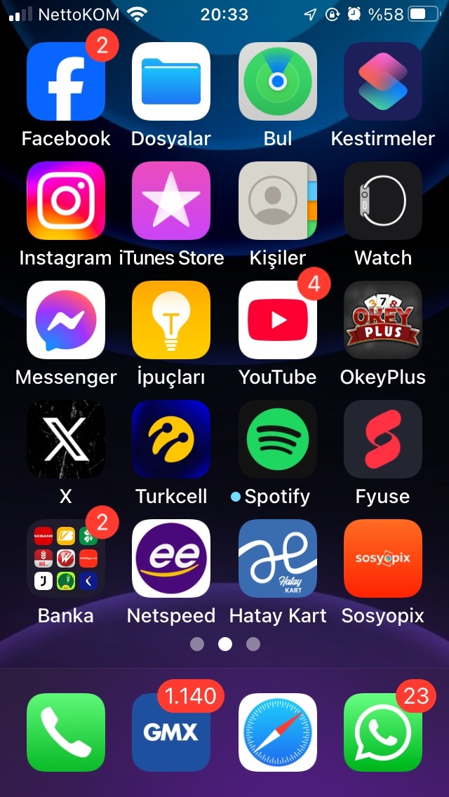 Telefonunuzda ne gibi uygulamalar var düzeni nasıl?