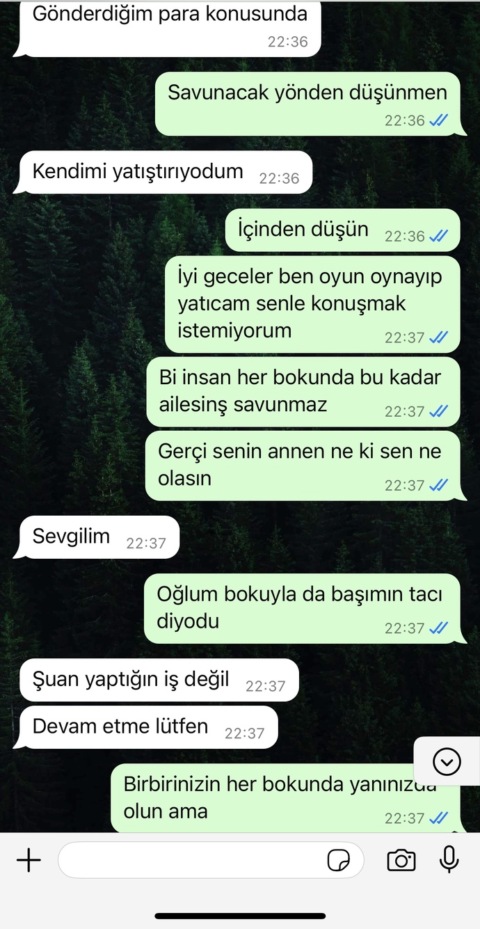 Kızlar haksız mıyım lütfen söyleyin sevgilim ailesini sürekli haksız olsalar da savunuyor diye ayrıldım?