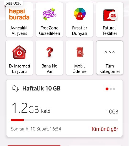 İnternet paketiniz yeterli geliyor mu Kaç GB internet paketiniz mevcut şu an da?