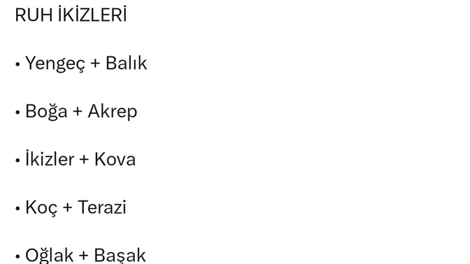 Burcunuza göre ruh ikiniz hangi burçtur?