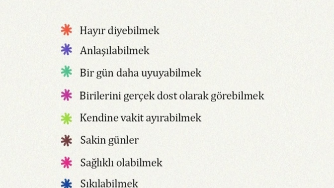 Hayattaki gerçek lüksleriniz nelerdir?