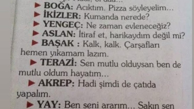 Burçlara göre sen yatakta nasılsın?