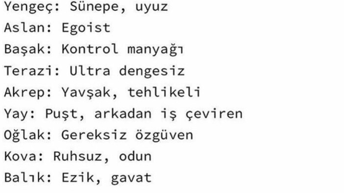 Senin burcun için ne söylenmiş?