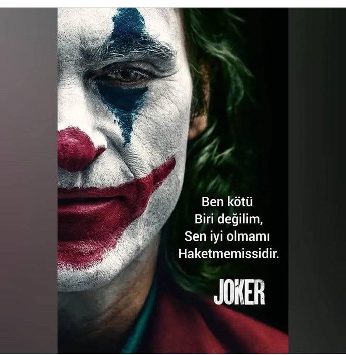 Jokerin unutulmaz repliği: Ben kötü biri değilim, sen iyi biri olmamı hak etmemişsindir.?
