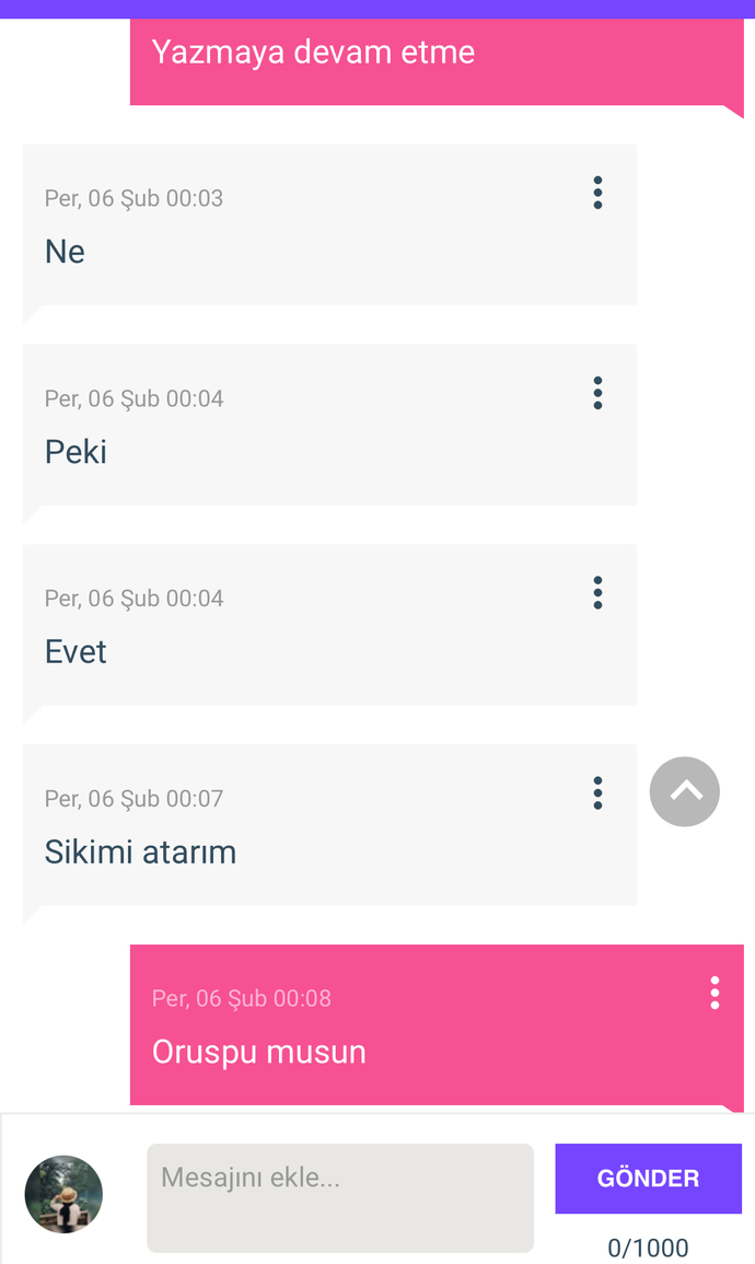 Çok kırıcı mıyım , birdaha yazmadı?