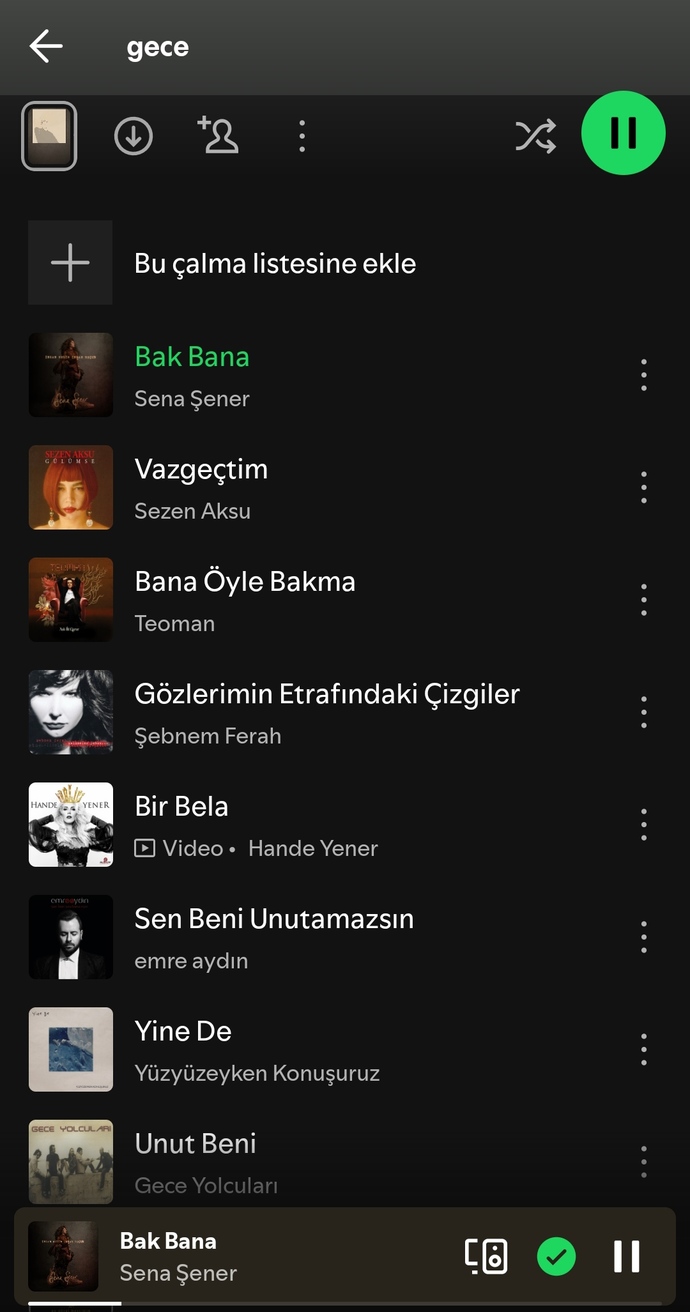 Playlistim nasıl olmuş?