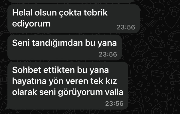 Aldığınız en gurur verici mesaj nedir?