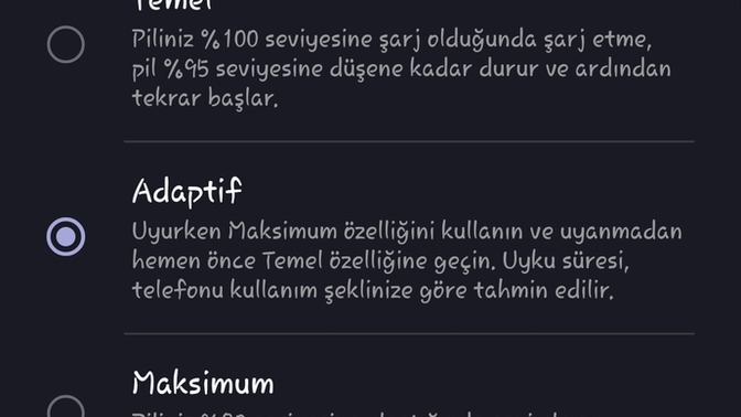 Pil koruması özelligi?