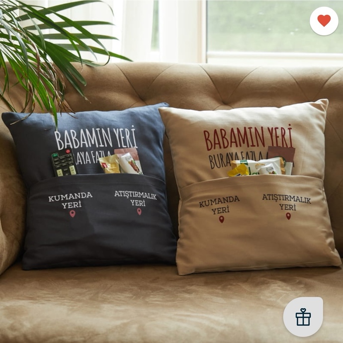 Babama doğum gününe yastıkla kupa aldım?