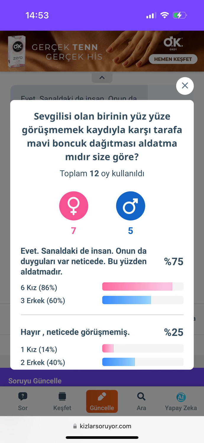 Sevgilisi varken karşı tarafla görüşmemek kaydıyla sanaldan flört edince kişiler yapay zekâ robot mu oluyor?