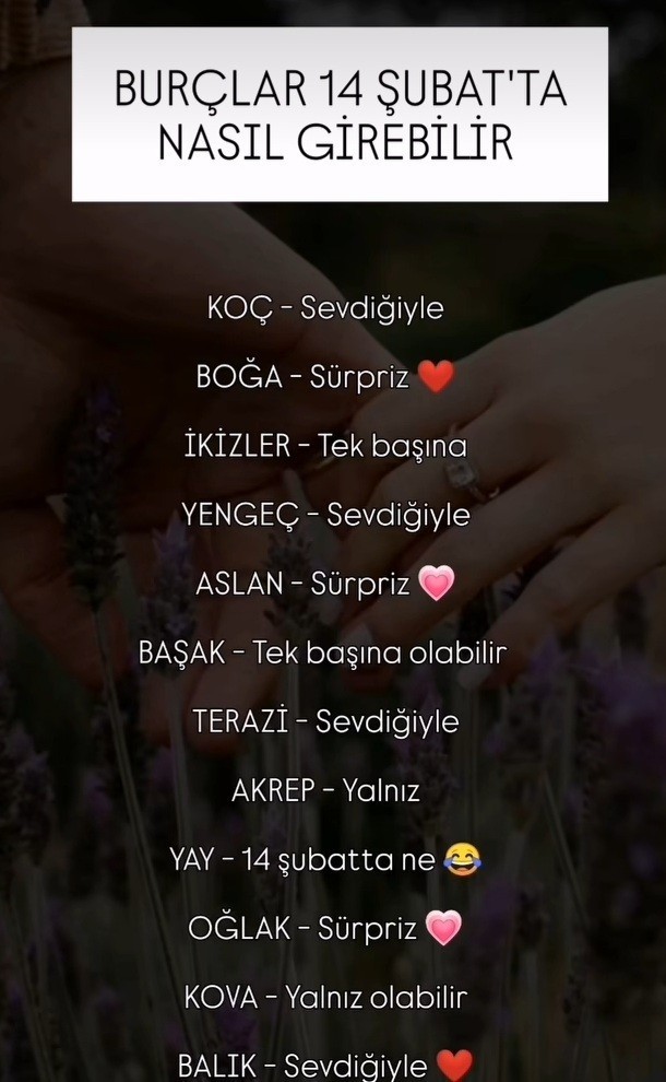 Burçlar 14  Şubat ta nasıl girebilir?