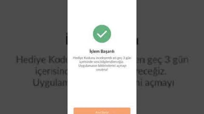 En son hangi uygulamadan hediye aldım?