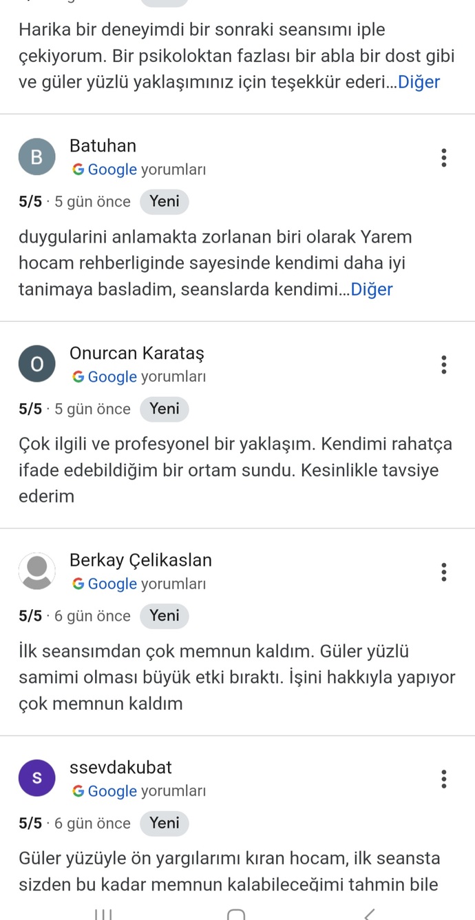 Hangi psikologa gitmem daha iyi olur? Hangisi daha iyi sizce en yüksek puanlananları ss aldım Googledan? yardımcı  olur musunuz?