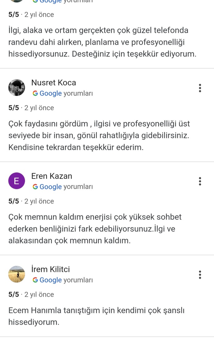 Hangi psikologa gitmem daha iyi olur? Hangisi daha iyi sizce en yüksek puanlananları ss aldım Googledan? yardımcı  olur musunuz?