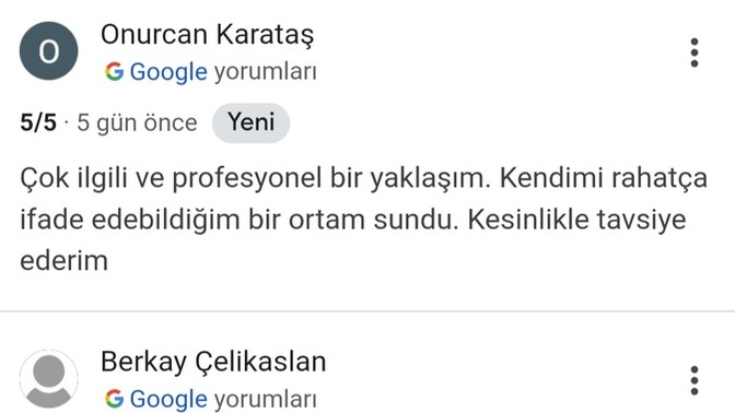 Hangi psikologa gitmem daha iyi olur? Hangisi daha iyi sizce en yüksek puanlananları ss aldım Googledan? yardımcı  olur musunuz?