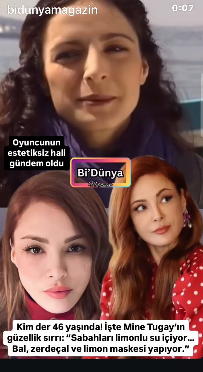 Mine Tugay ın güzellik sırrı sağlıklı beslenme mi, Estetik mi sizce?