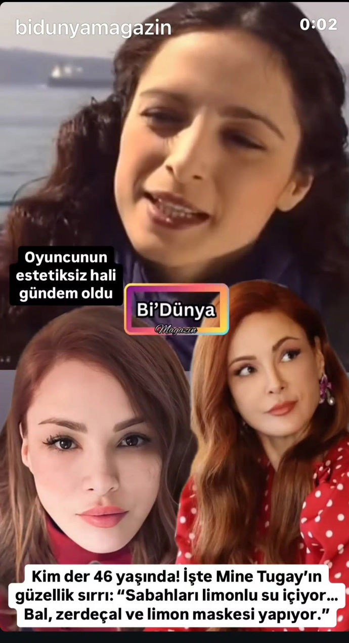 Mine Tugay ın güzellik sırrı sağlıklı beslenme mi, Estetik mi sizce?