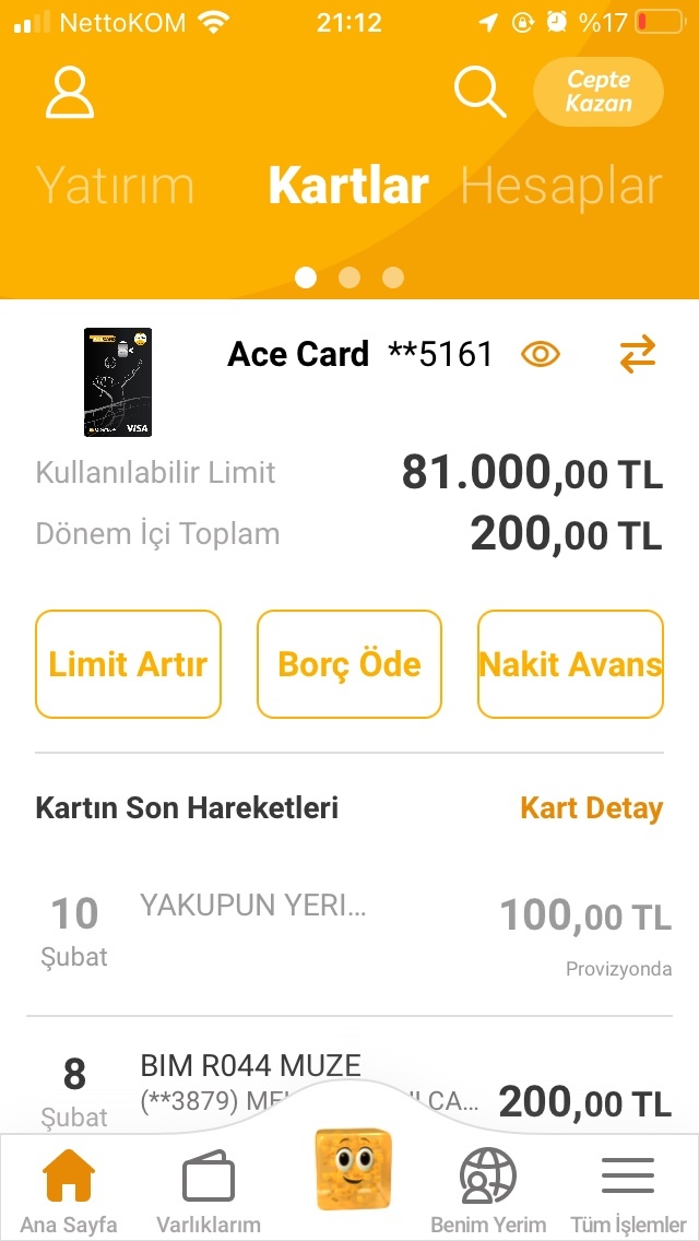 KREDİ KARTI BORÇ?