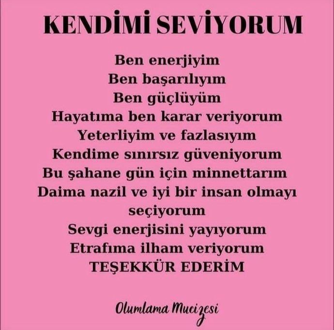 Sen kendini seviyor musun?