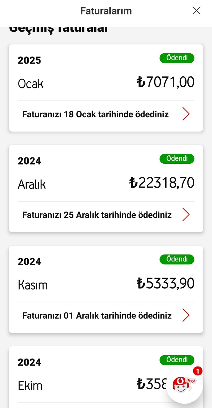 Cep telefonu tarifenizin içeriği ve ödenen tutar nedir?