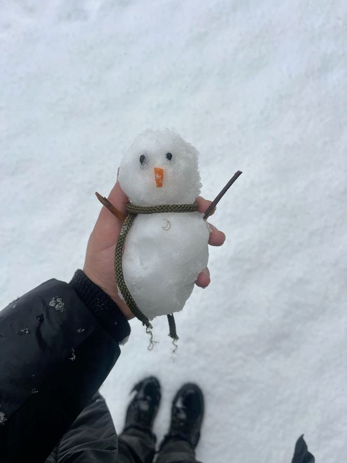 Yaptığım kardan adam nasıl olmuş 😍😂?