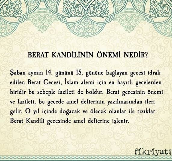 Herkese Hayırlı Kandiller ; Berat Kandilinizi kutlayanlar oldu mu?