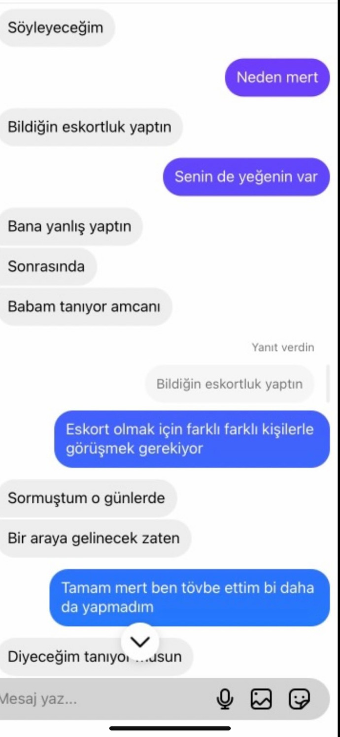 Buluştuğumuzda ileri gitmeyi kabul etmediğim için bana seni anlıyorum yanlış bir şey yapmıyorsun diyenin sonra böyle demesi neden?