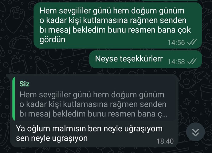 Bı ilgi beklemek kötü bişey mi?