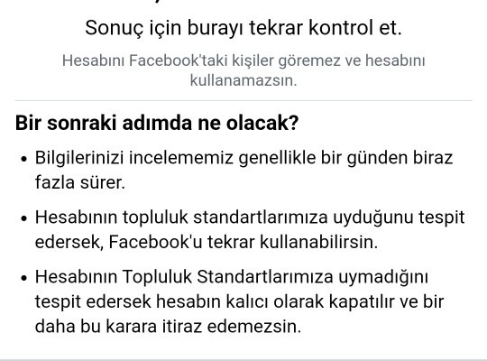 Facebook 2 hesabım vardı 1 tanesini sildi 1 tanesini askıya aldı itirazda bulundum kesin bunuda siler bu saçma Facebook?