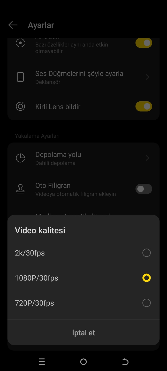 Telefonunuzun video çözünürlüğü maksimum hangi çözünürlüğü destekliyor?