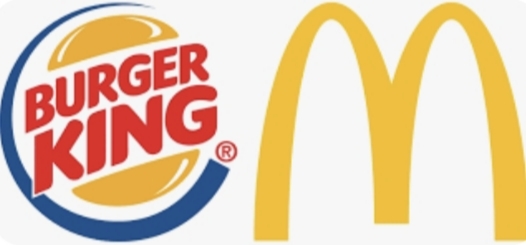 Burger King ve MC Donalds marka logoları yan yana