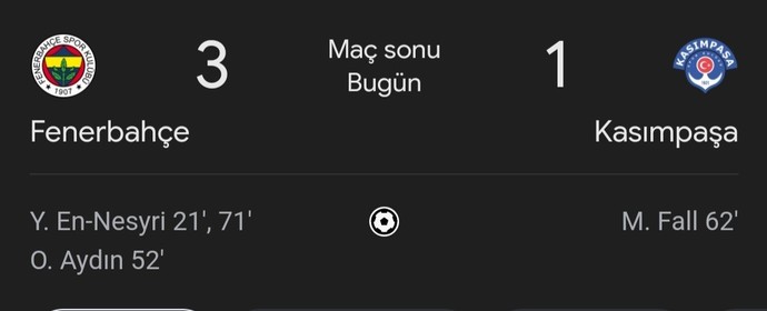 Fenerbahçe 3-1 Kasımpaşa. Kanarya son sürat yoluna devam ediyor, ne düşünüyorsunuz?