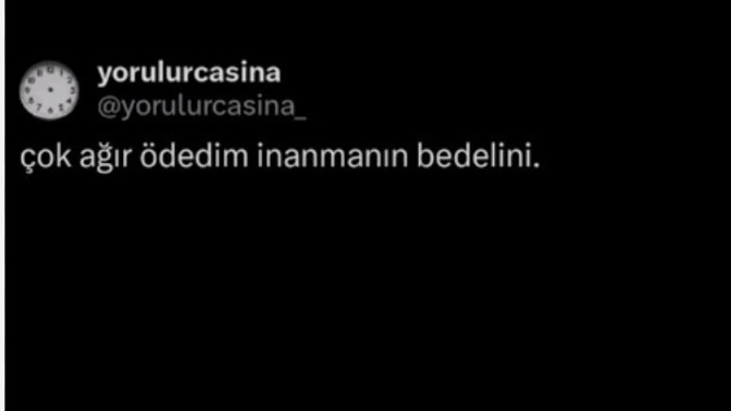 Eski sevgilim dün bana beddua edip bunu profil yapmış?