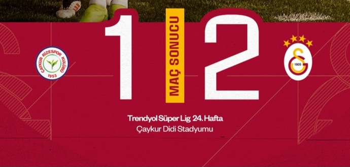 Galatasaray zorlu Ç. Rizespor deplasmanından 2-1lik galibiyetle ayrıldı. Maçı nasıl buldunuz?