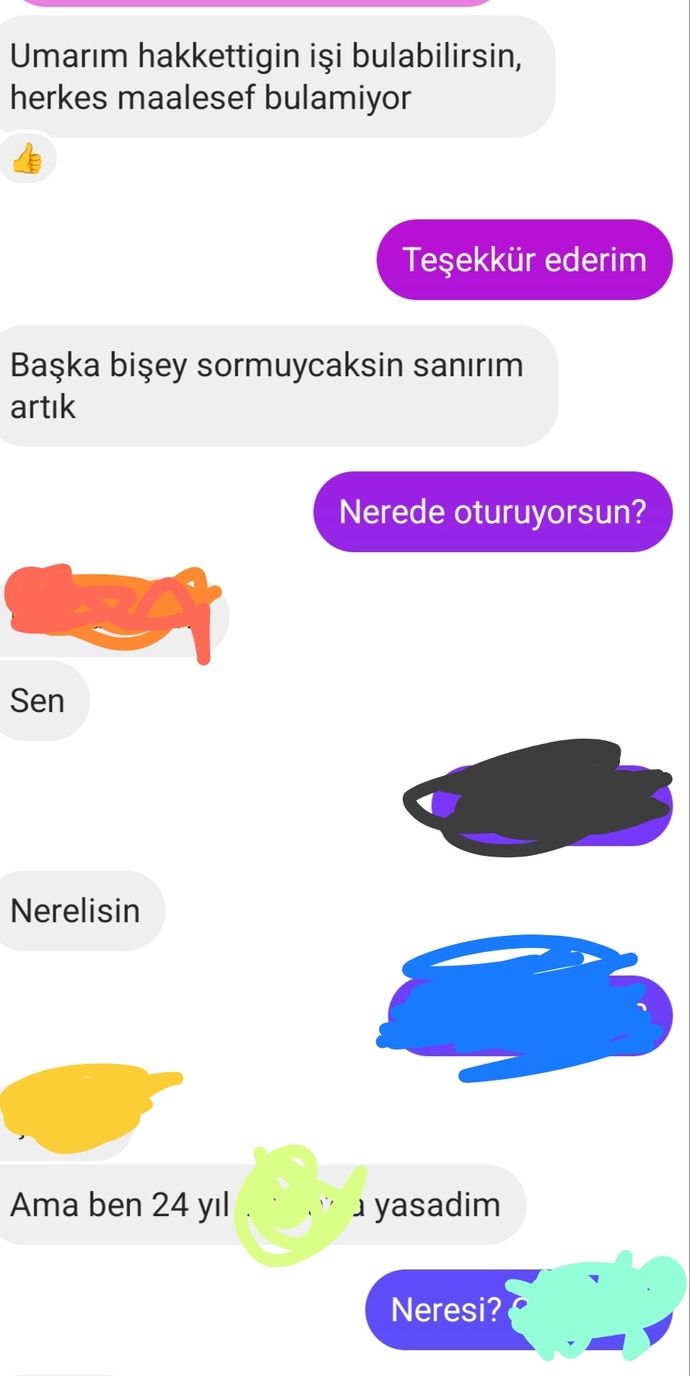 İşinden dolayı reddetiğimi düşünüyor ama çekinik olduğu için istemedim haksız mıyım?