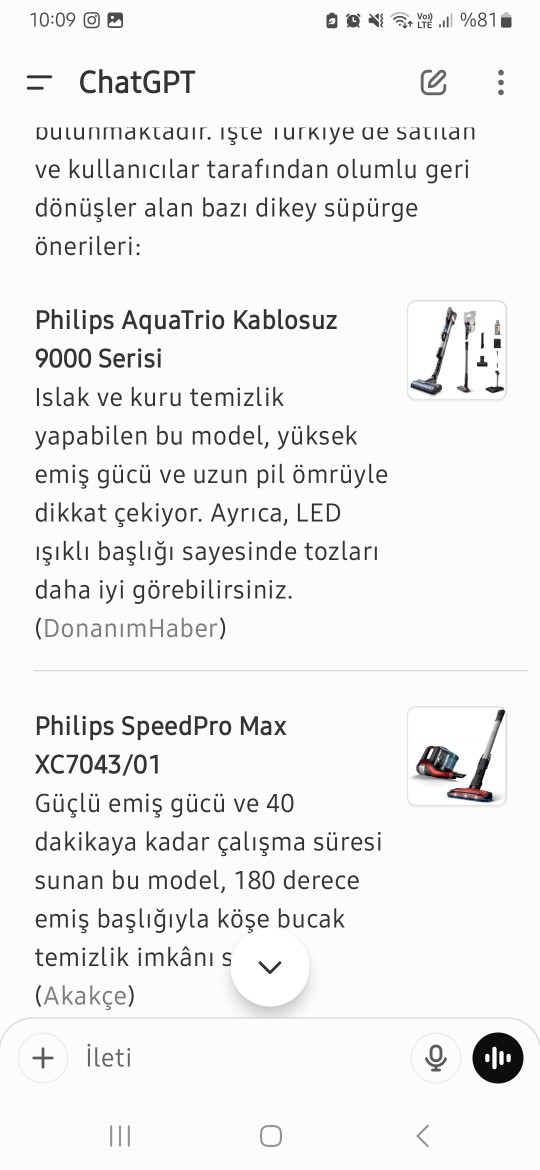 Dikey süpürge önerisi verir misiniz?