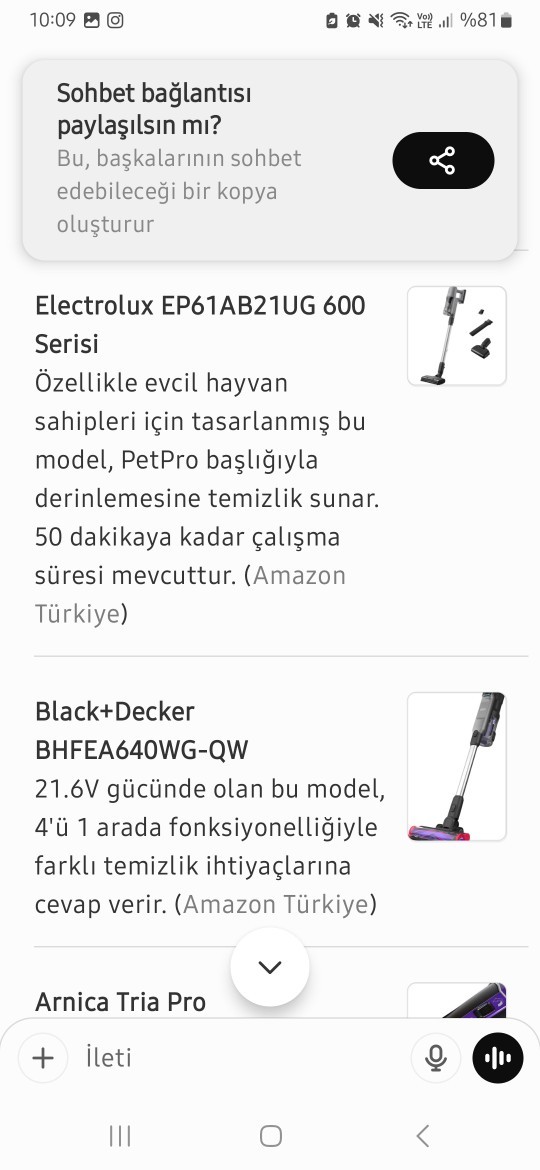 Dikey süpürge önerisi verir misiniz?