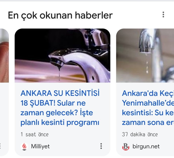 Sular kesildiğinde bi çözümünüz var mı?