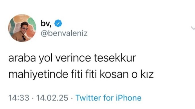 Karşıdan karşıya geçerken araba yol verince teşekkürlerinizi sunar mısınız?