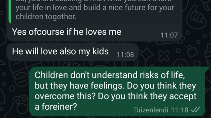 Dul iki çocuklu ve yabancı bir bayan ile?