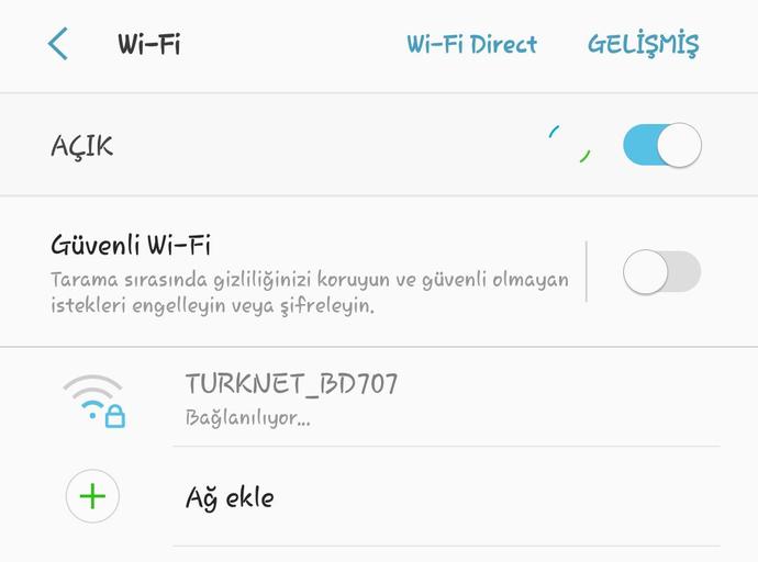 Wifiye bağlanmıyor?