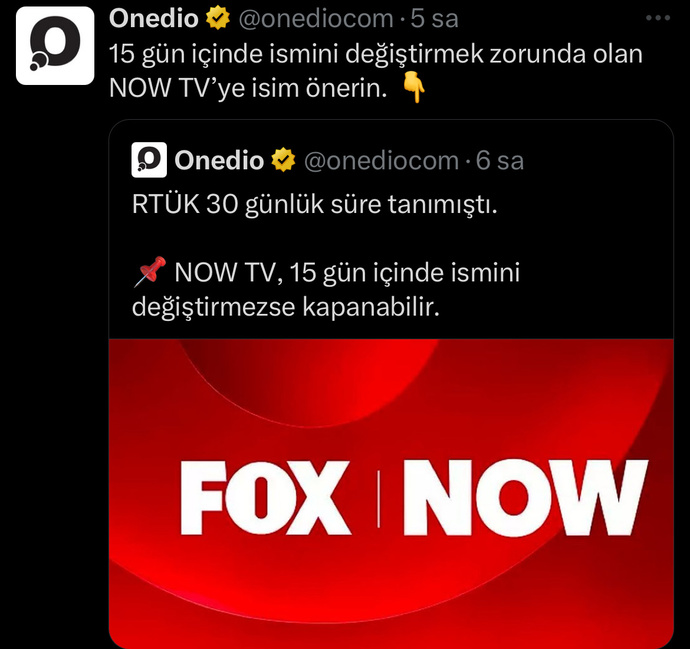 Now tvye isim önerin?