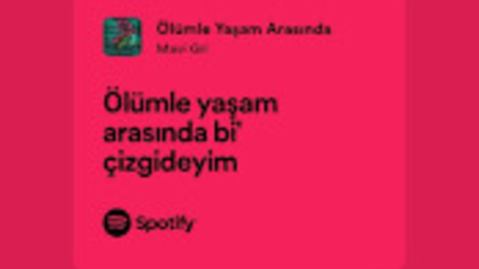 Bugün bir mavigri şarkı sözü ol desem hangisi olurdun?