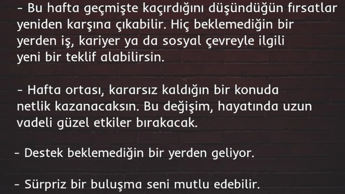 Bu haftaki burç gündeminde neler var?