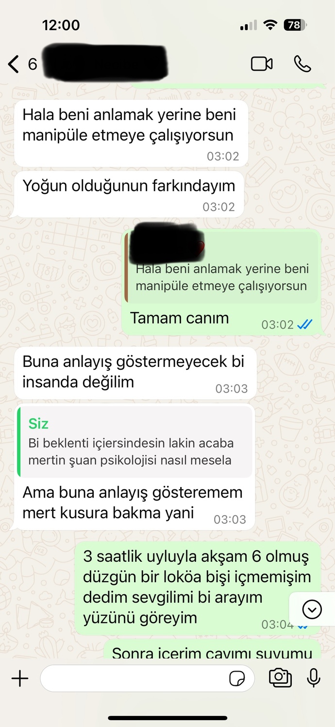 Kız arkadaşımla böyle bi diyalog yaşadık Görüşünüze ihtiyacım var?