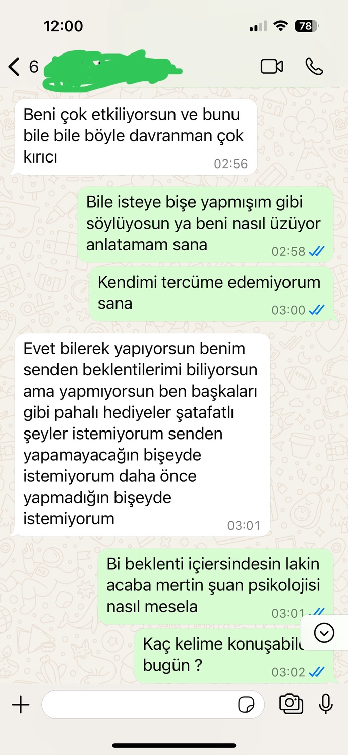 Kız arkadaşımla böyle bi diyalog yaşadık Görüşünüze ihtiyacım var?